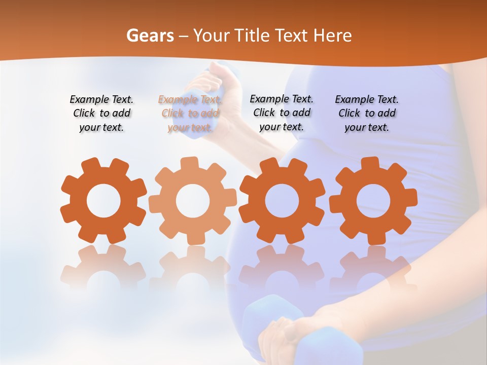 A Pregnant Woman Is Doing Aerobics PowerPoint Template