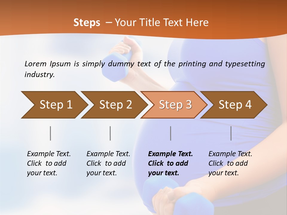 A Pregnant Woman Is Doing Aerobics PowerPoint Template