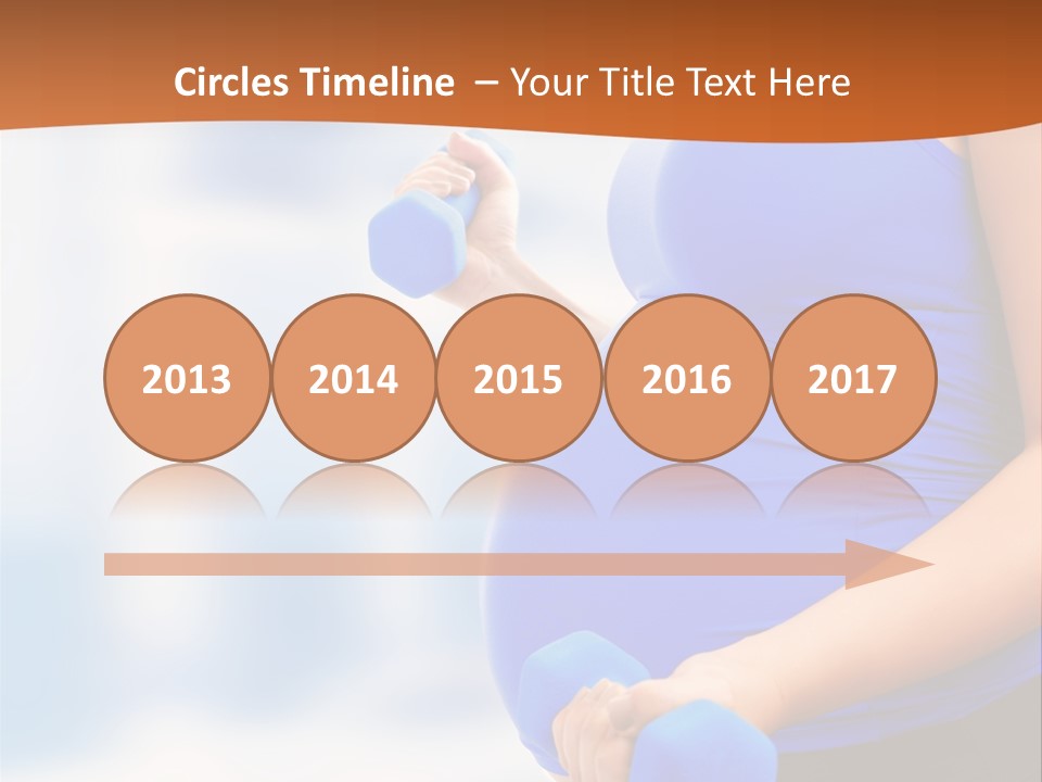 A Pregnant Woman Is Doing Aerobics PowerPoint Template