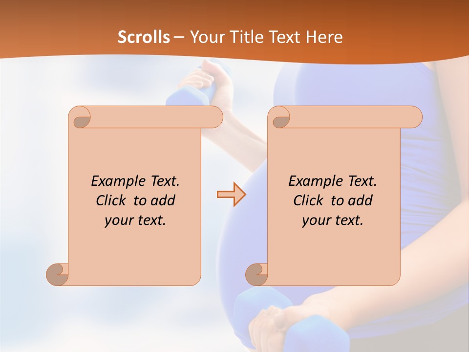 A Pregnant Woman Is Doing Aerobics PowerPoint Template