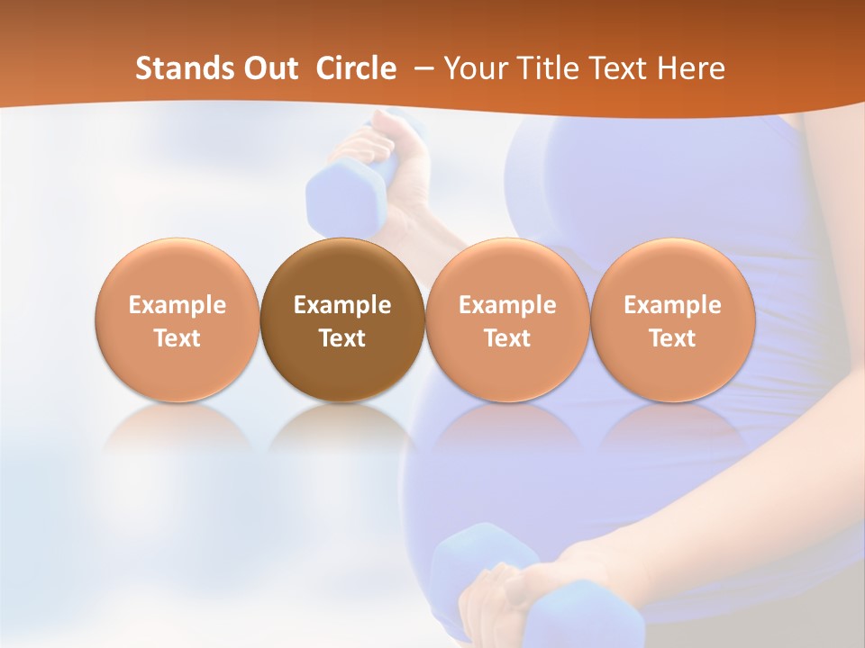 A Pregnant Woman Is Doing Aerobics PowerPoint Template