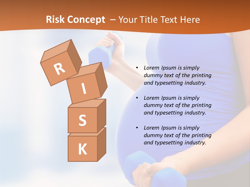 A Pregnant Woman Is Doing Aerobics PowerPoint Template