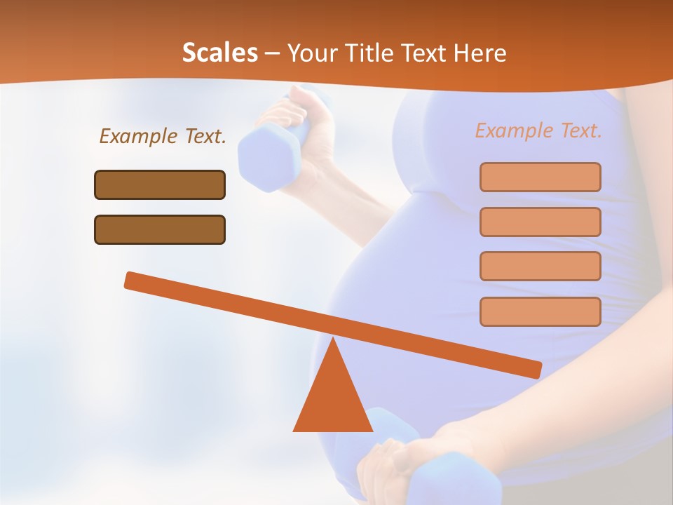 A Pregnant Woman Is Doing Aerobics PowerPoint Template