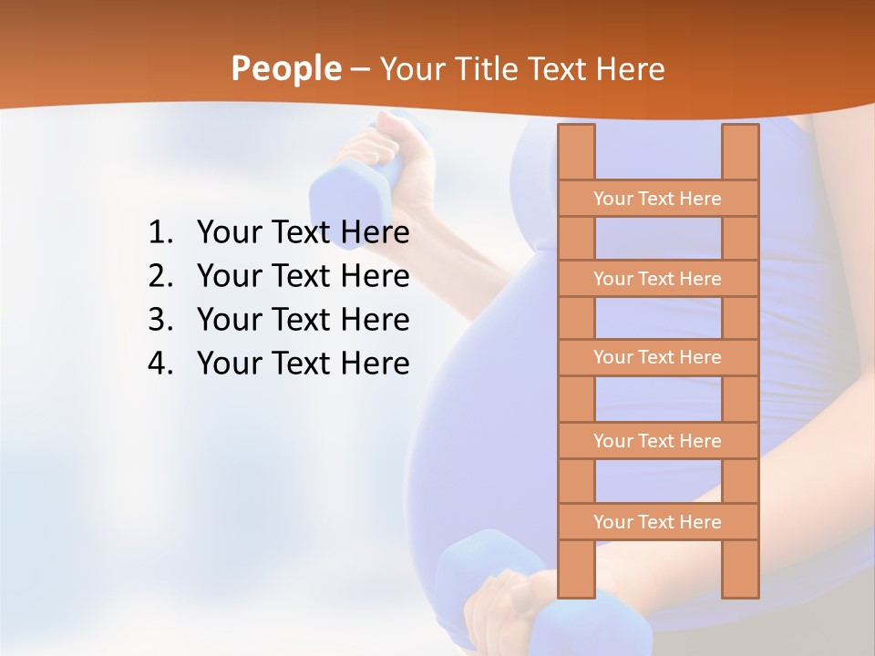 A Pregnant Woman Is Doing Aerobics PowerPoint Template