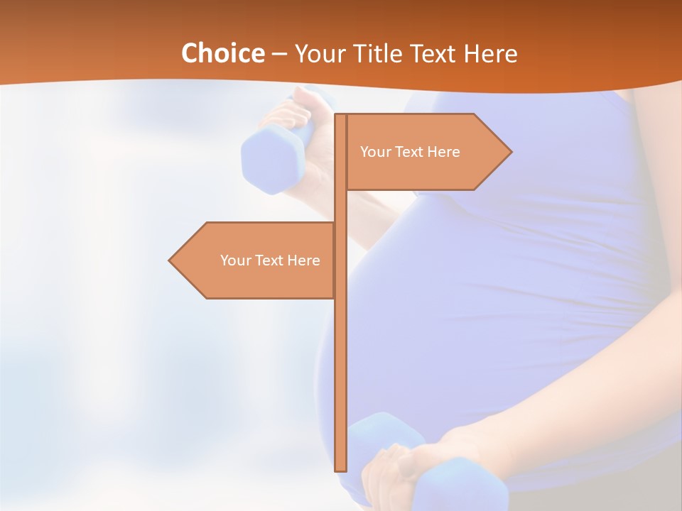 A Pregnant Woman Is Doing Aerobics PowerPoint Template