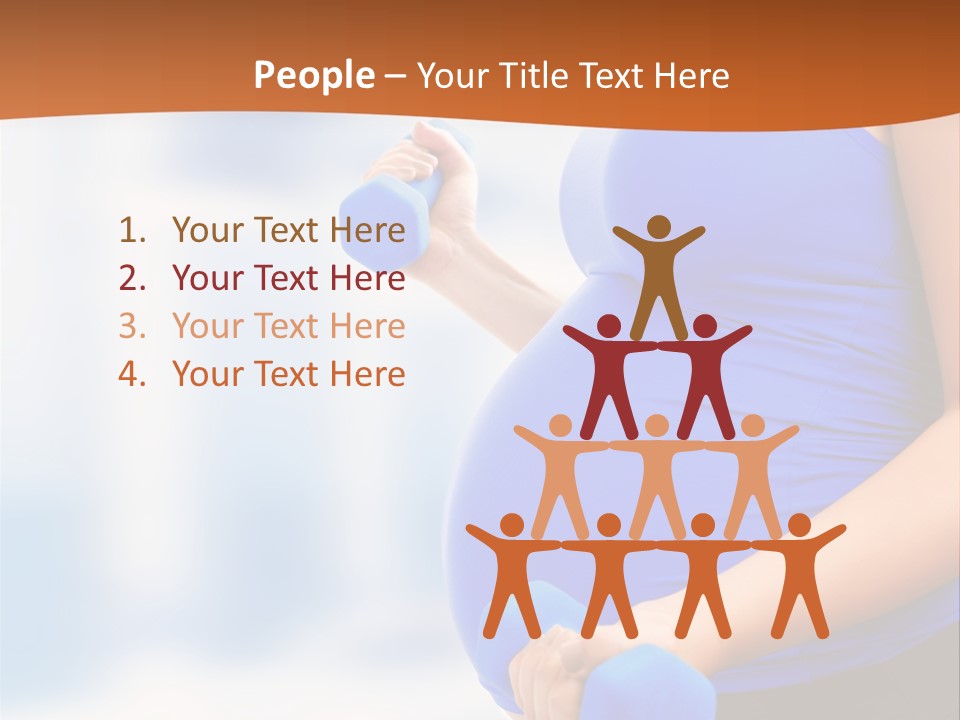 A Pregnant Woman Is Doing Aerobics PowerPoint Template