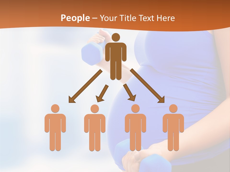 A Pregnant Woman Is Doing Aerobics PowerPoint Template