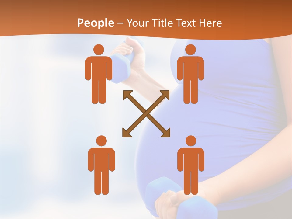 A Pregnant Woman Is Doing Aerobics PowerPoint Template