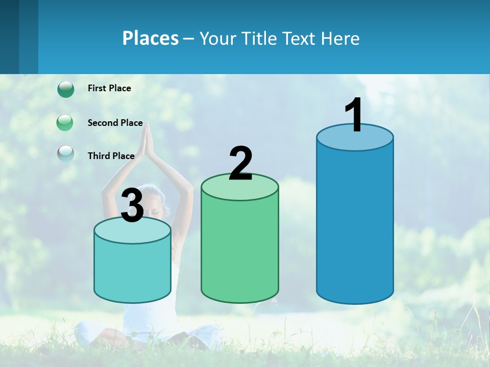 The Girl Is Doing Yoga PowerPoint Template