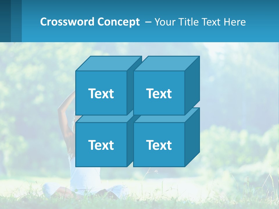 The Girl Is Doing Yoga PowerPoint Template