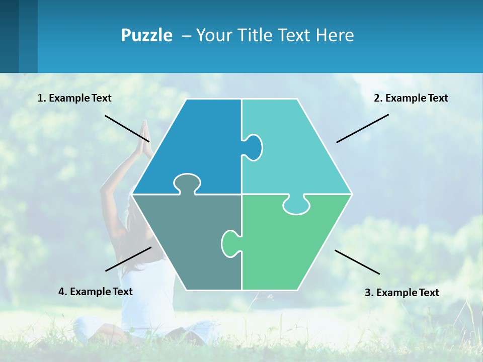 The Girl Is Doing Yoga PowerPoint Template