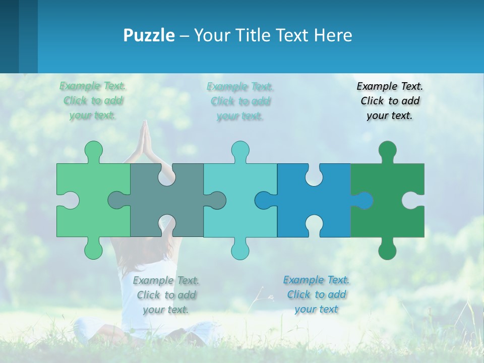 The Girl Is Doing Yoga PowerPoint Template