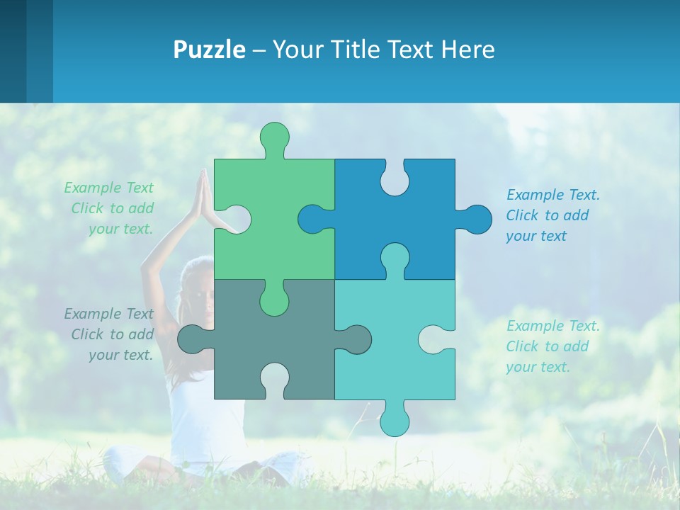 The Girl Is Doing Yoga PowerPoint Template