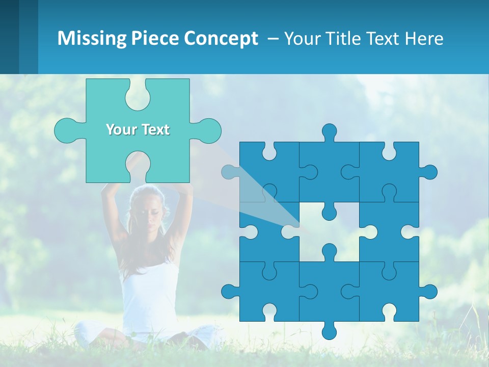 The Girl Is Doing Yoga PowerPoint Template