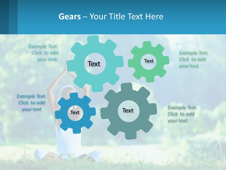 The Girl Is Doing Yoga PowerPoint Template