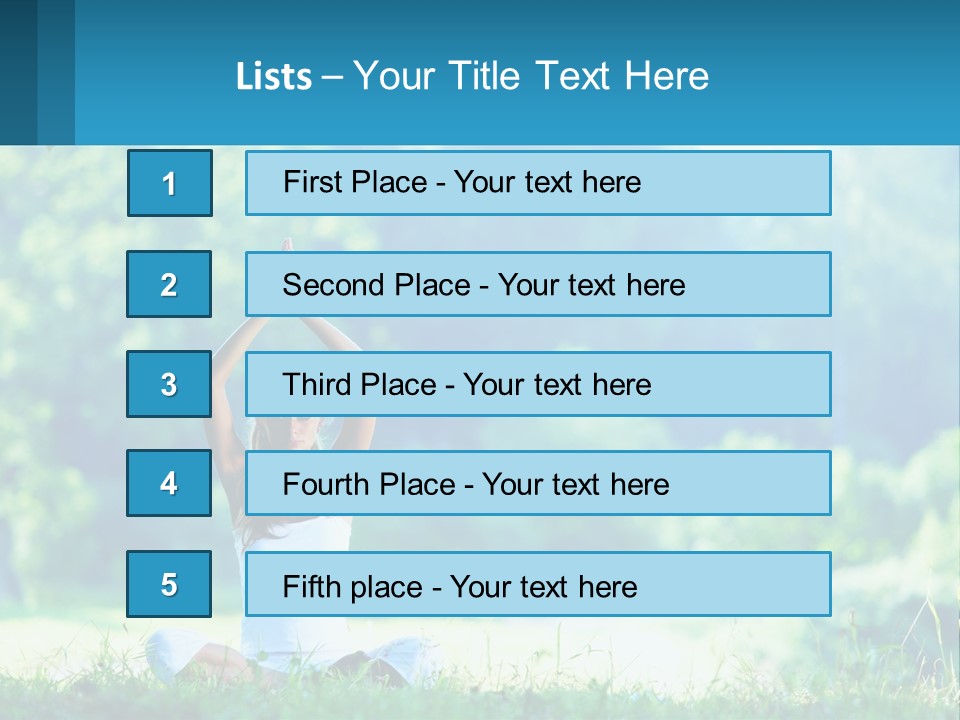 The Girl Is Doing Yoga PowerPoint Template