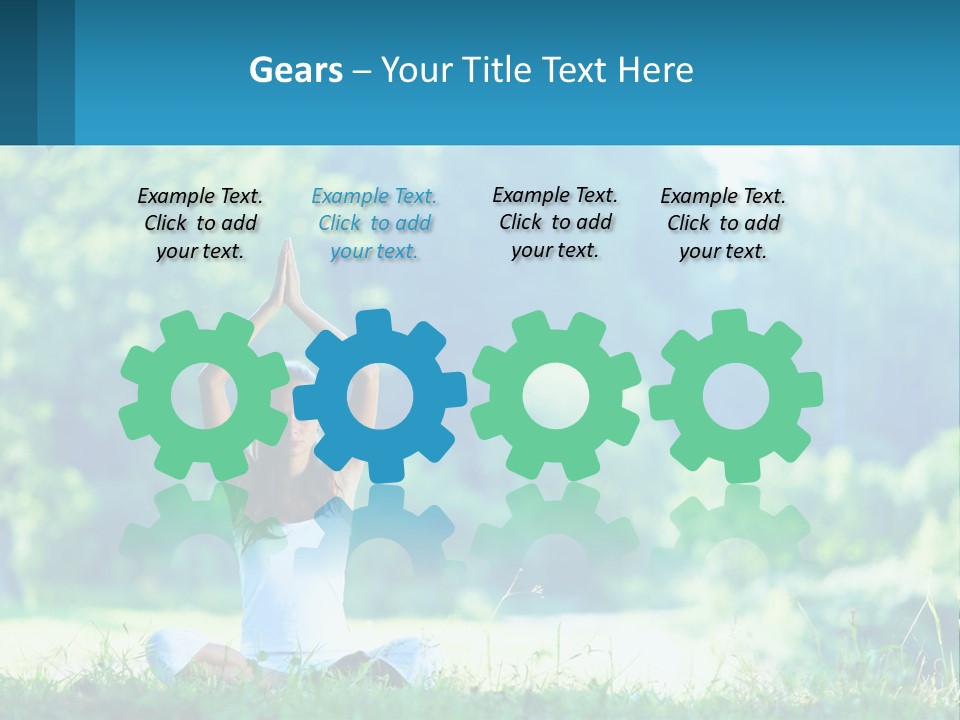 The Girl Is Doing Yoga PowerPoint Template