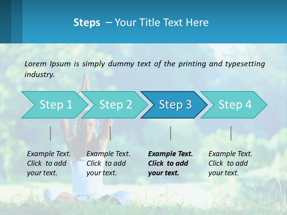 The Girl Is Doing Yoga PowerPoint Template