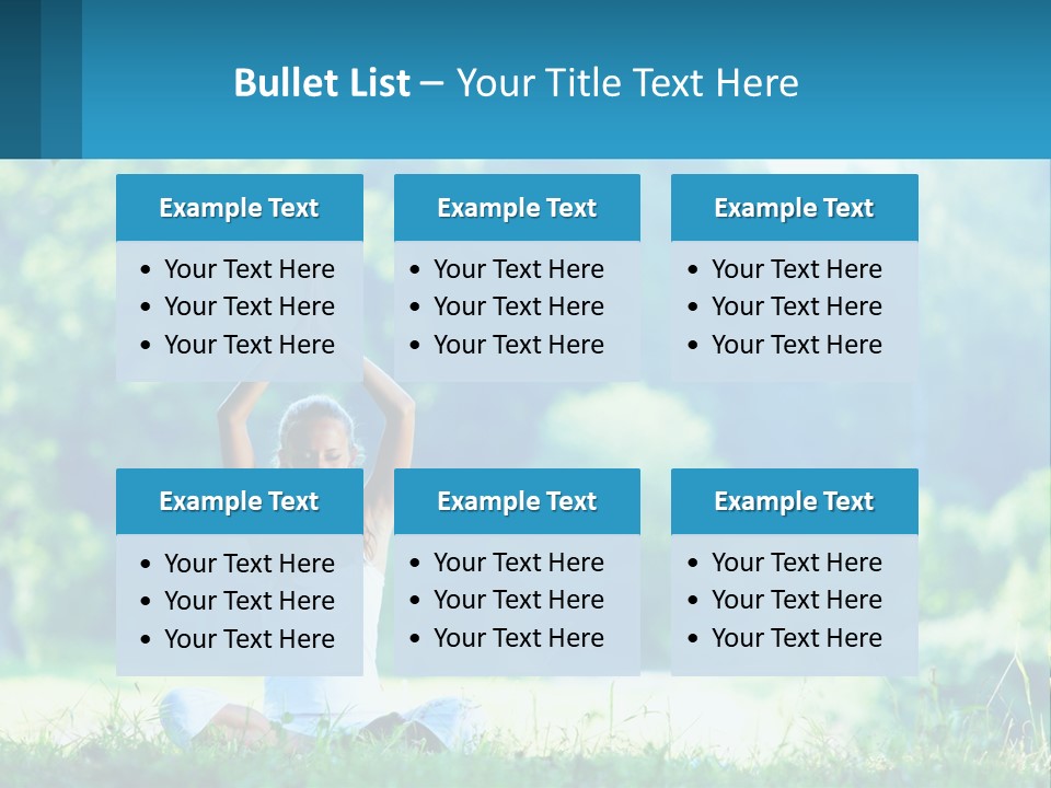 The Girl Is Doing Yoga PowerPoint Template