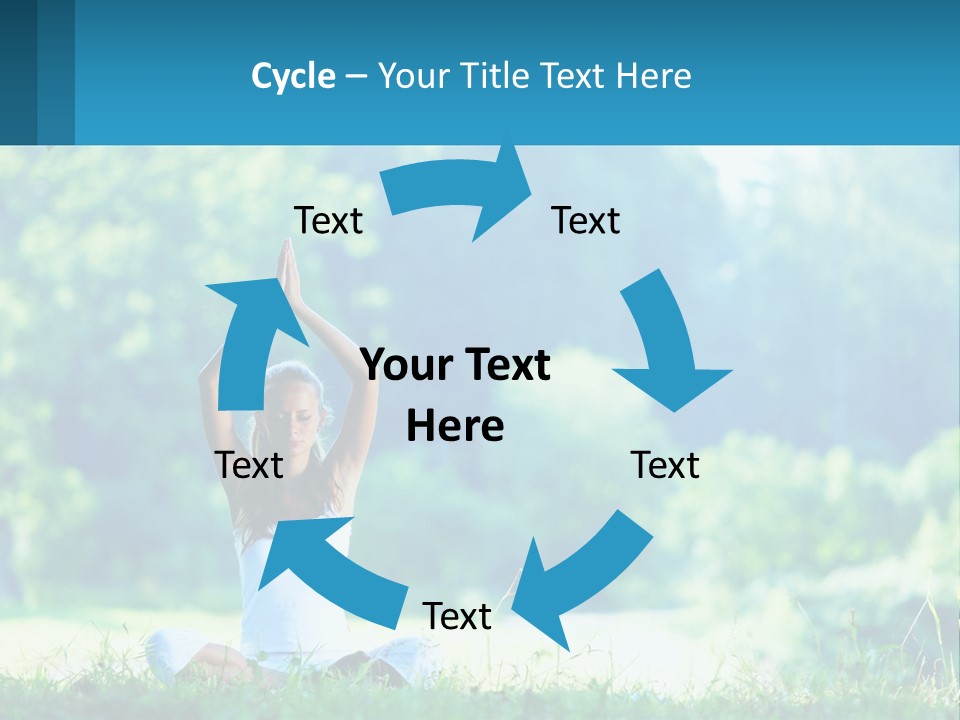 The Girl Is Doing Yoga PowerPoint Template