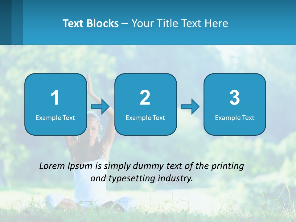 The Girl Is Doing Yoga PowerPoint Template