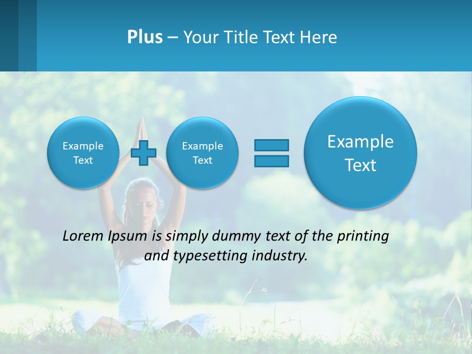 The Girl Is Doing Yoga PowerPoint Template