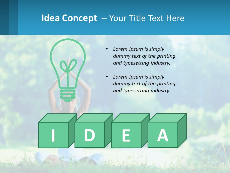 The Girl Is Doing Yoga PowerPoint Template