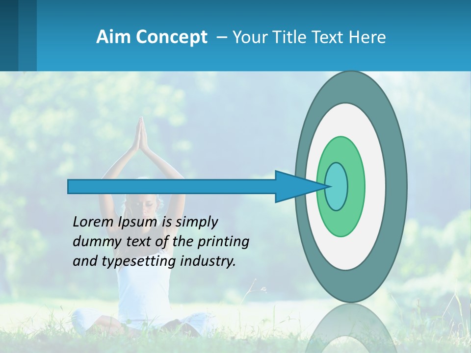 The Girl Is Doing Yoga PowerPoint Template