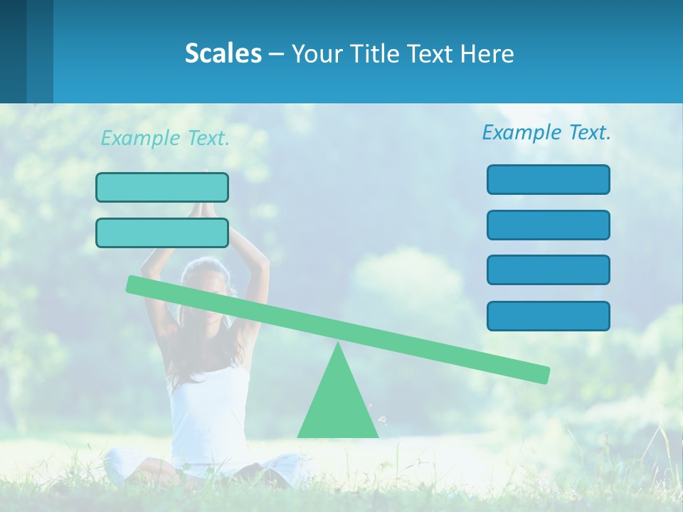 The Girl Is Doing Yoga PowerPoint Template