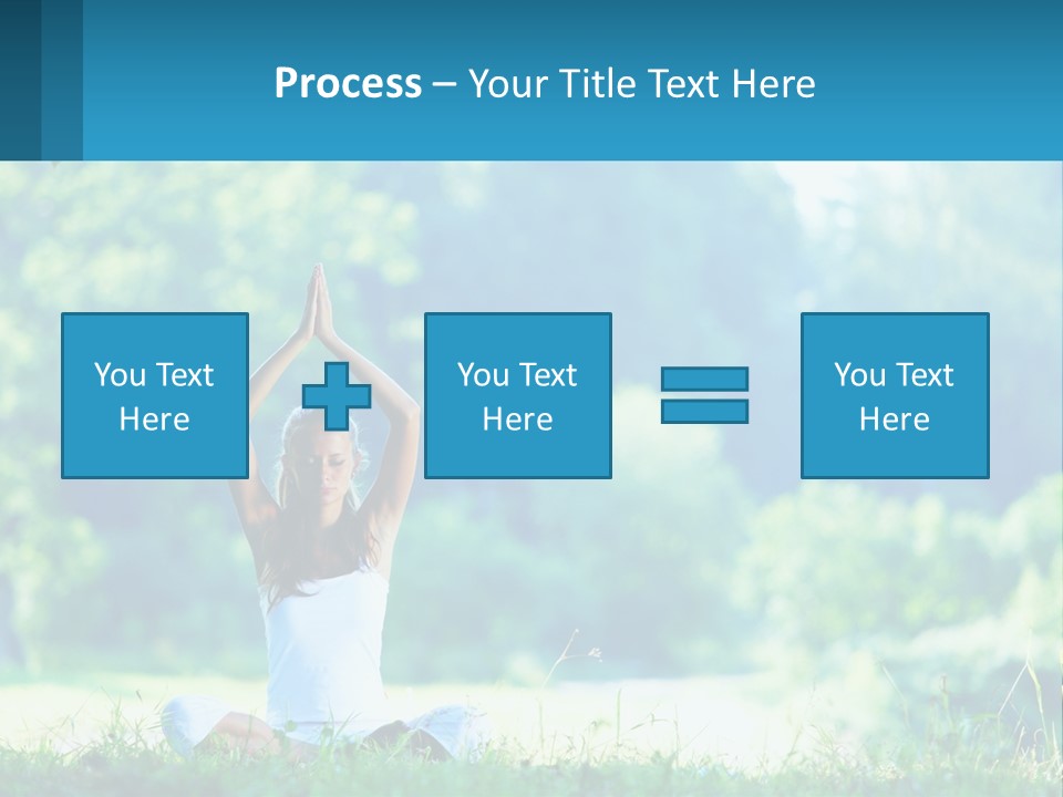 The Girl Is Doing Yoga PowerPoint Template