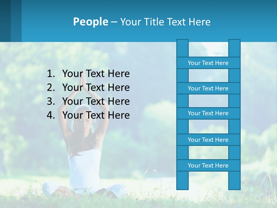 The Girl Is Doing Yoga PowerPoint Template