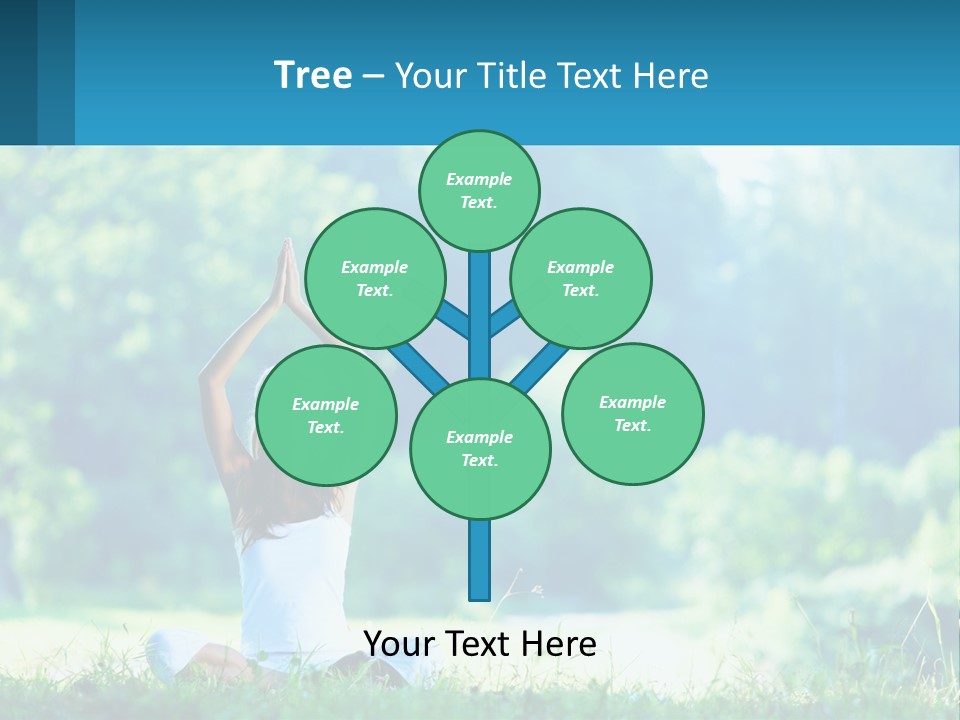 The Girl Is Doing Yoga PowerPoint Template