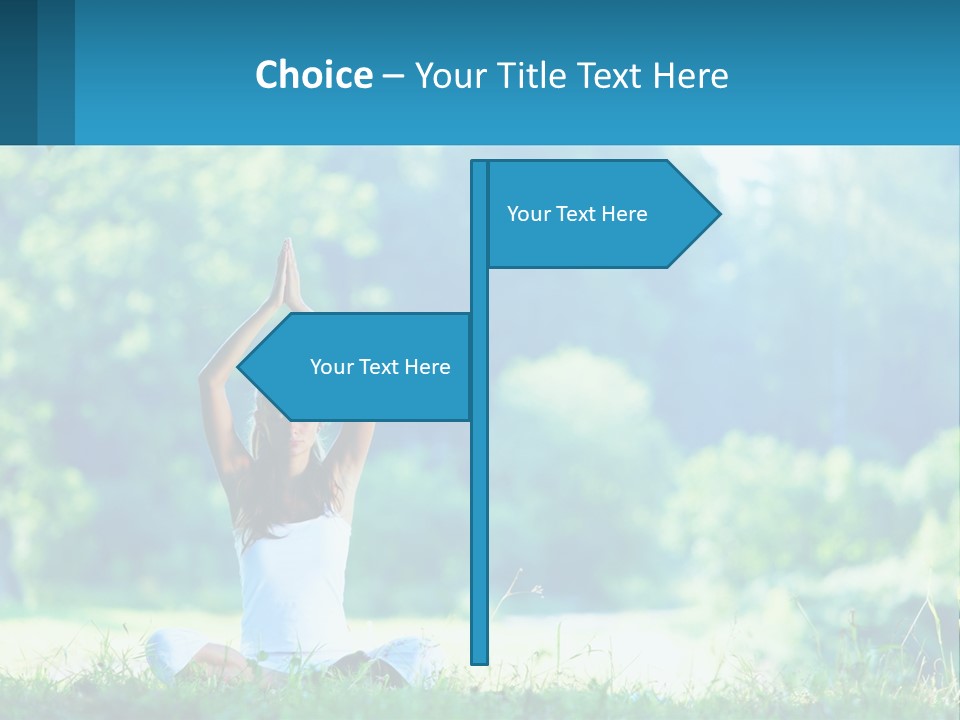 The Girl Is Doing Yoga PowerPoint Template