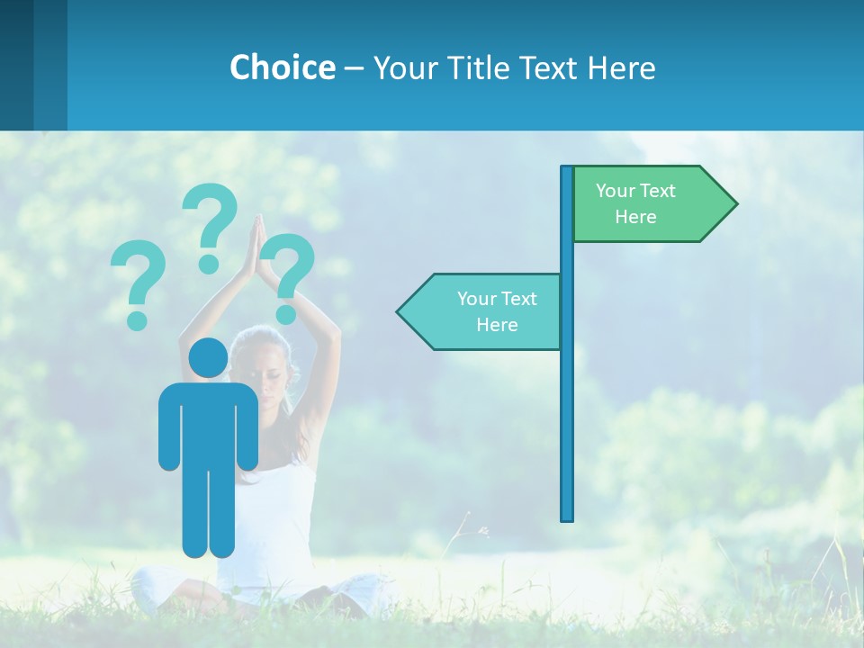 The Girl Is Doing Yoga PowerPoint Template