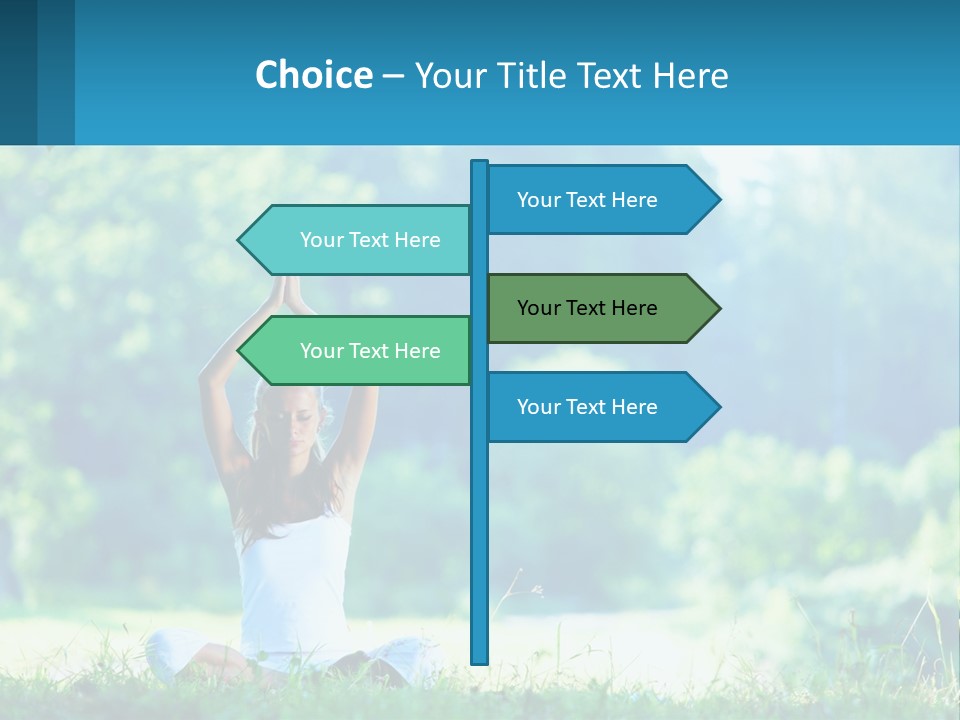 The Girl Is Doing Yoga PowerPoint Template