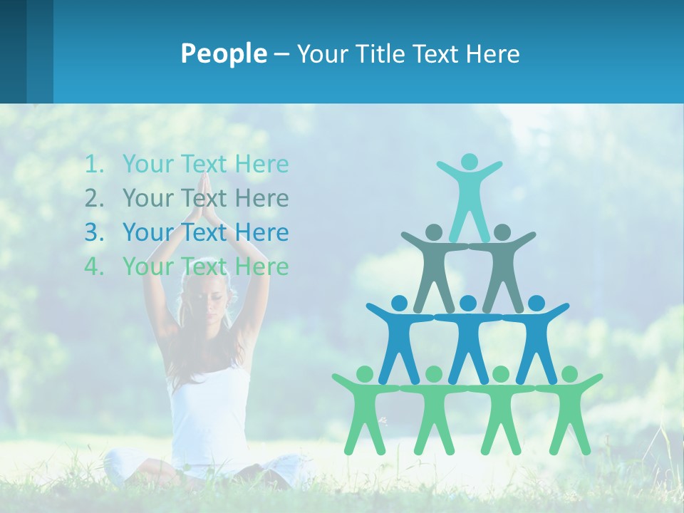 The Girl Is Doing Yoga PowerPoint Template