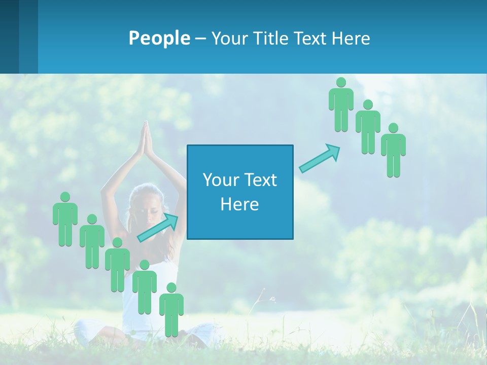 The Girl Is Doing Yoga PowerPoint Template