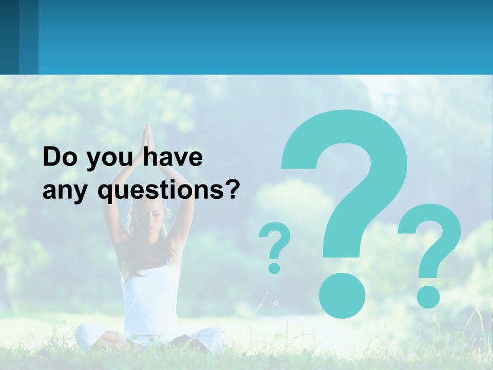 The Girl Is Doing Yoga PowerPoint Template