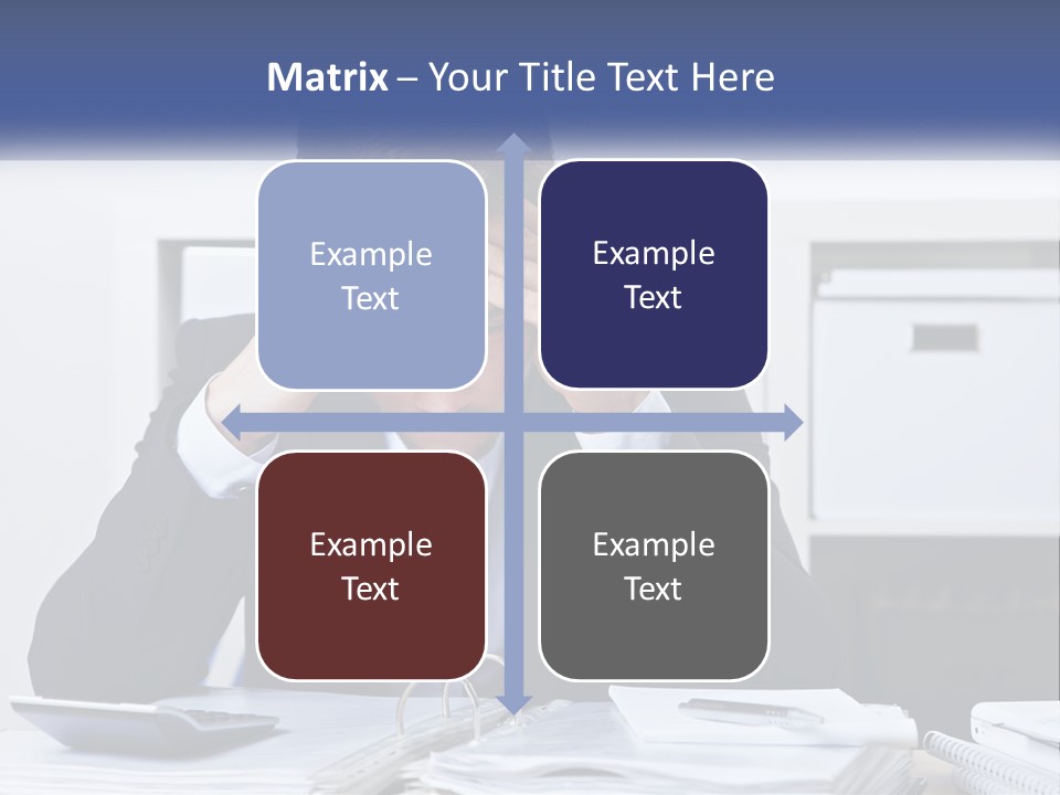 The Man Has A Headache From Work PowerPoint Template