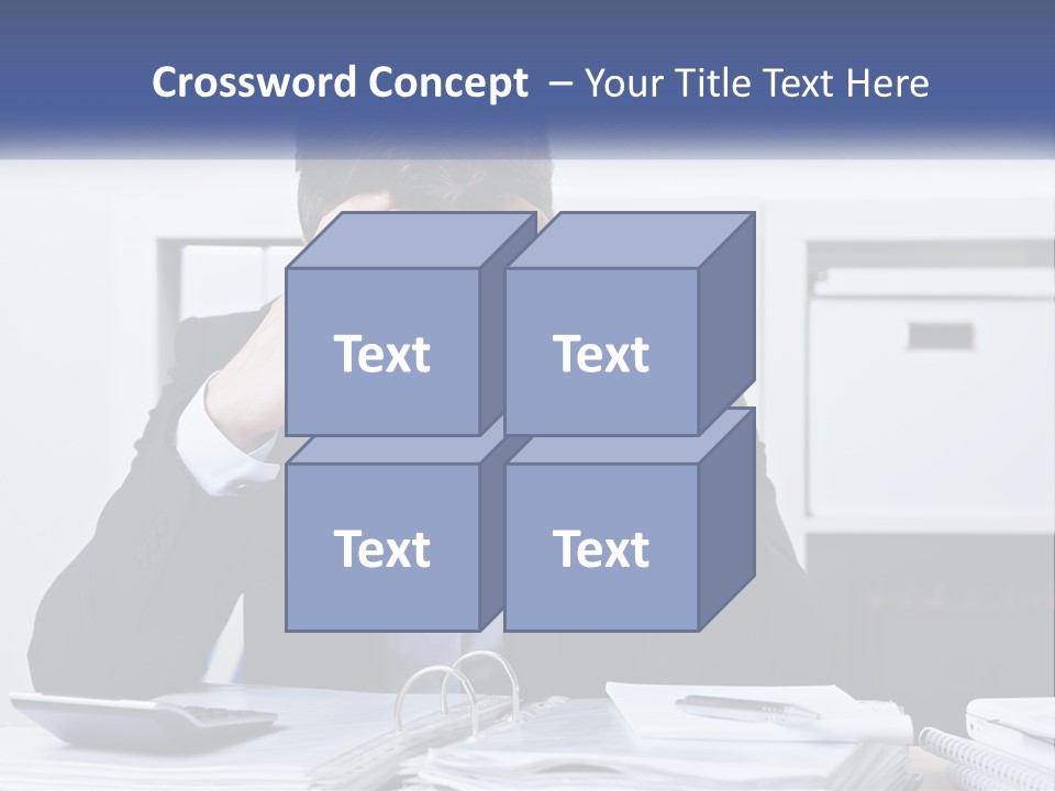 The Man Has A Headache From Work PowerPoint Template