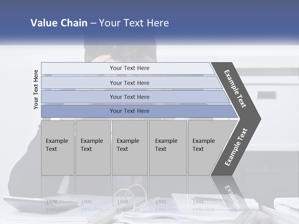 The Man Has A Headache From Work PowerPoint Template