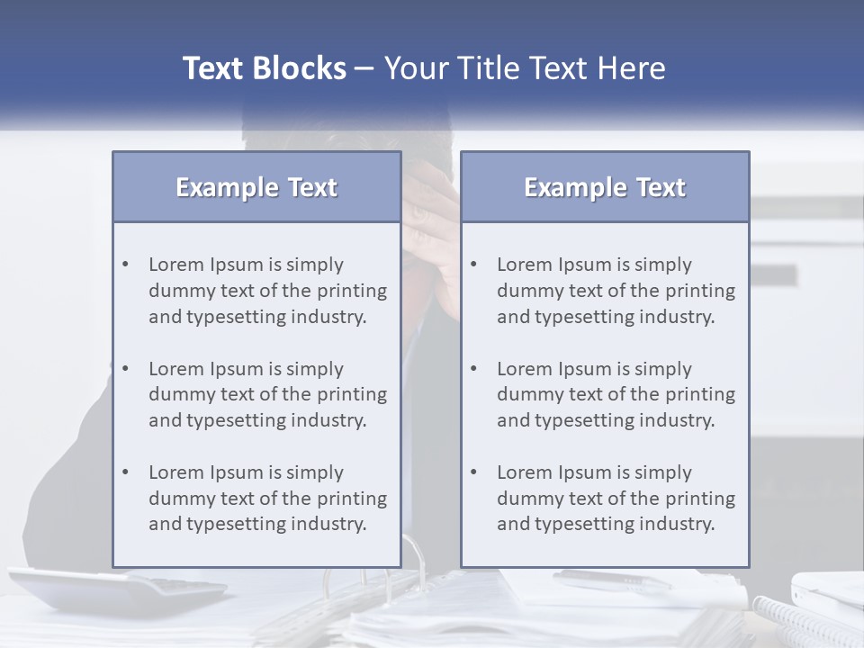 The Man Has A Headache From Work PowerPoint Template