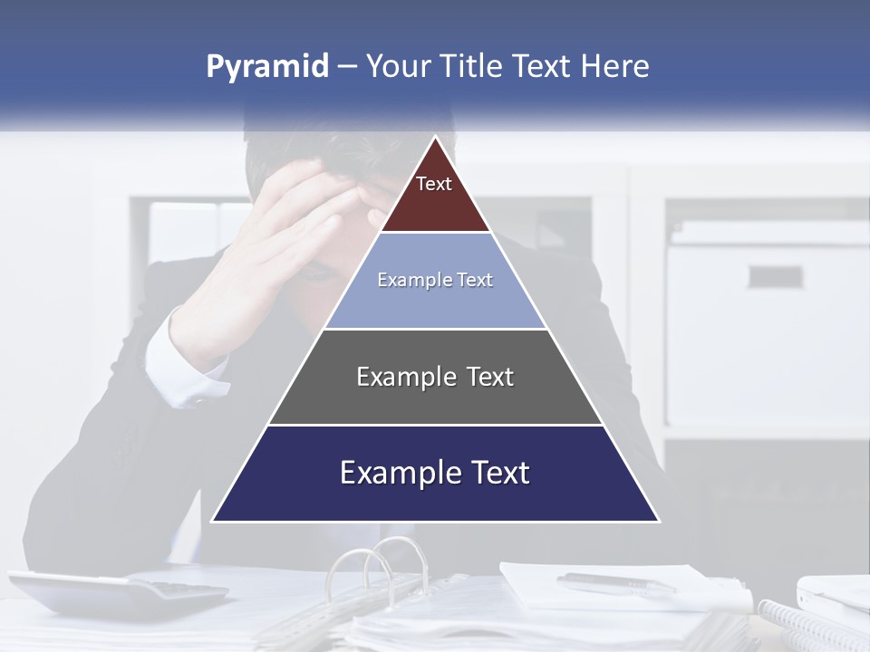 The Man Has A Headache From Work PowerPoint Template