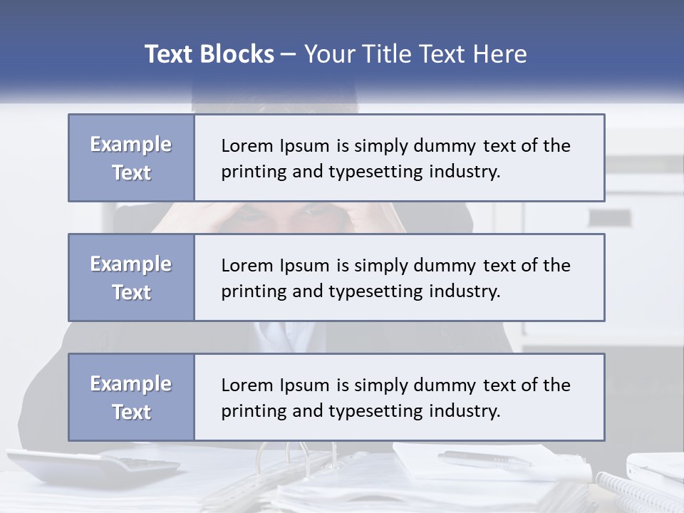 The Man Has A Headache From Work PowerPoint Template
