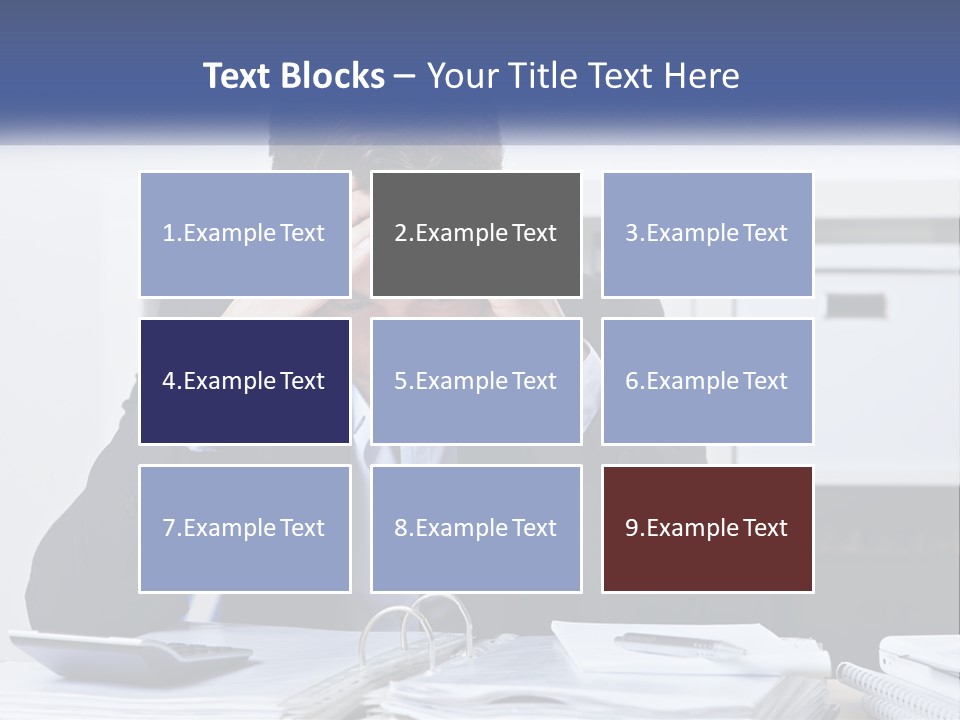 The Man Has A Headache From Work PowerPoint Template