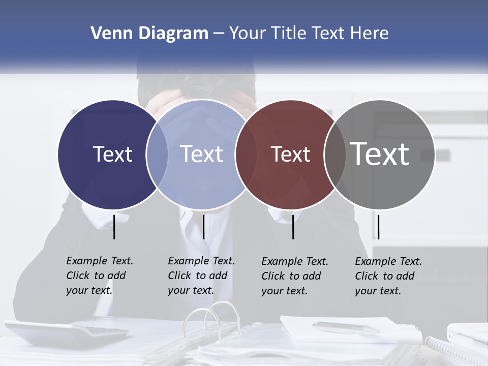 The Man Has A Headache From Work PowerPoint Template