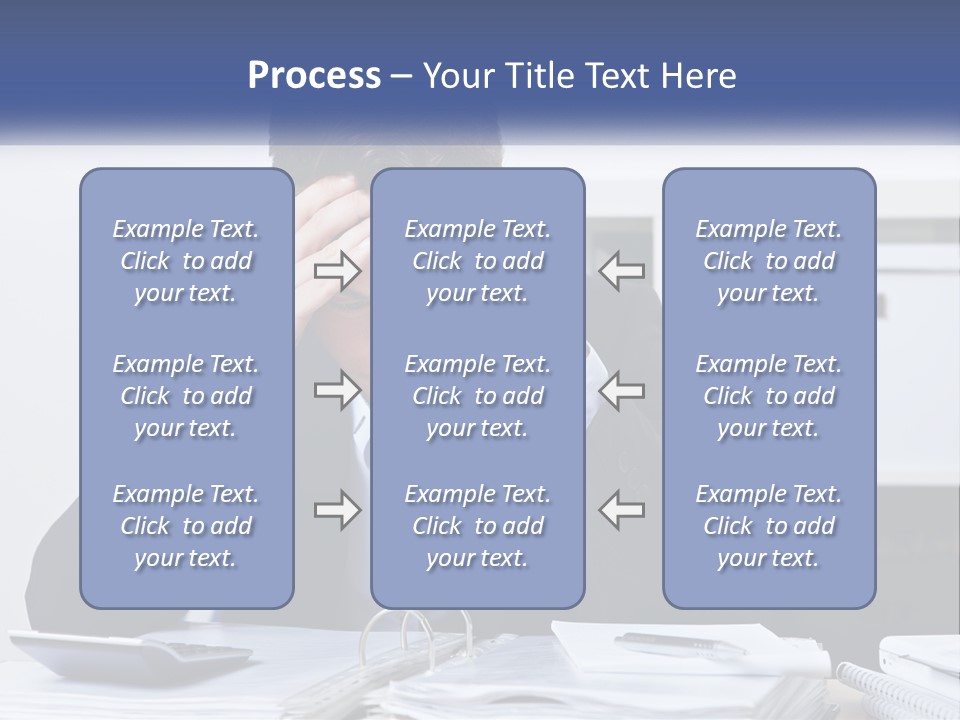 The Man Has A Headache From Work PowerPoint Template