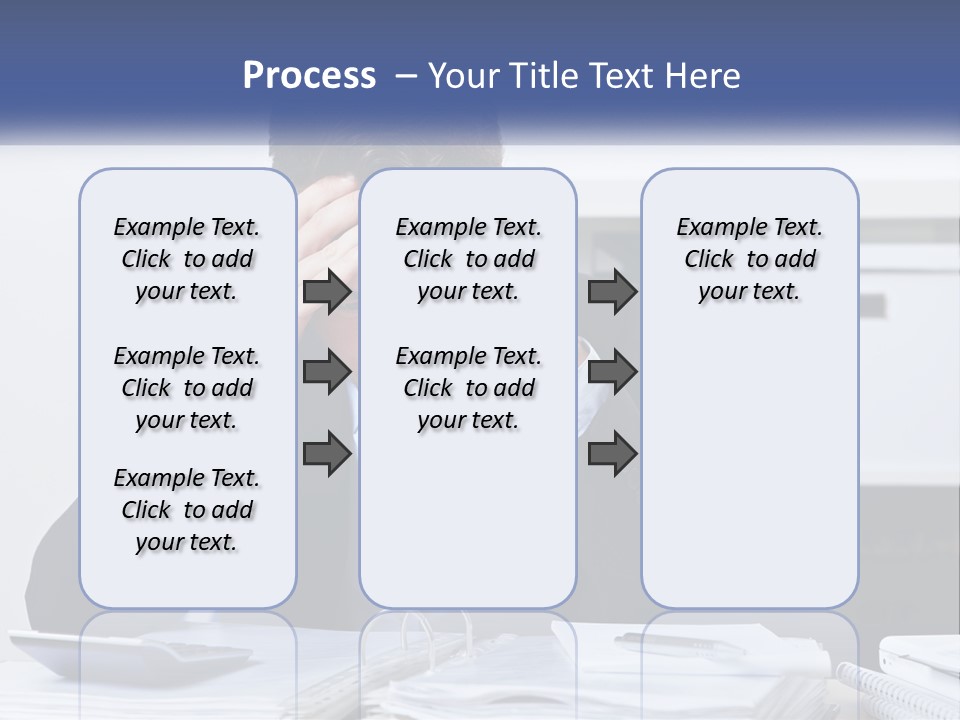 The Man Has A Headache From Work PowerPoint Template