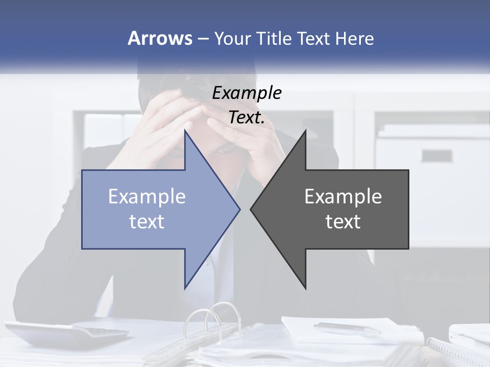 The Man Has A Headache From Work PowerPoint Template