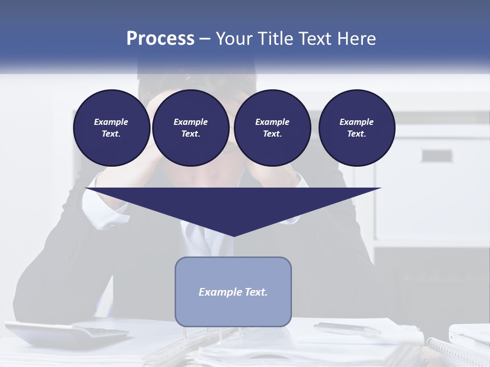 The Man Has A Headache From Work PowerPoint Template